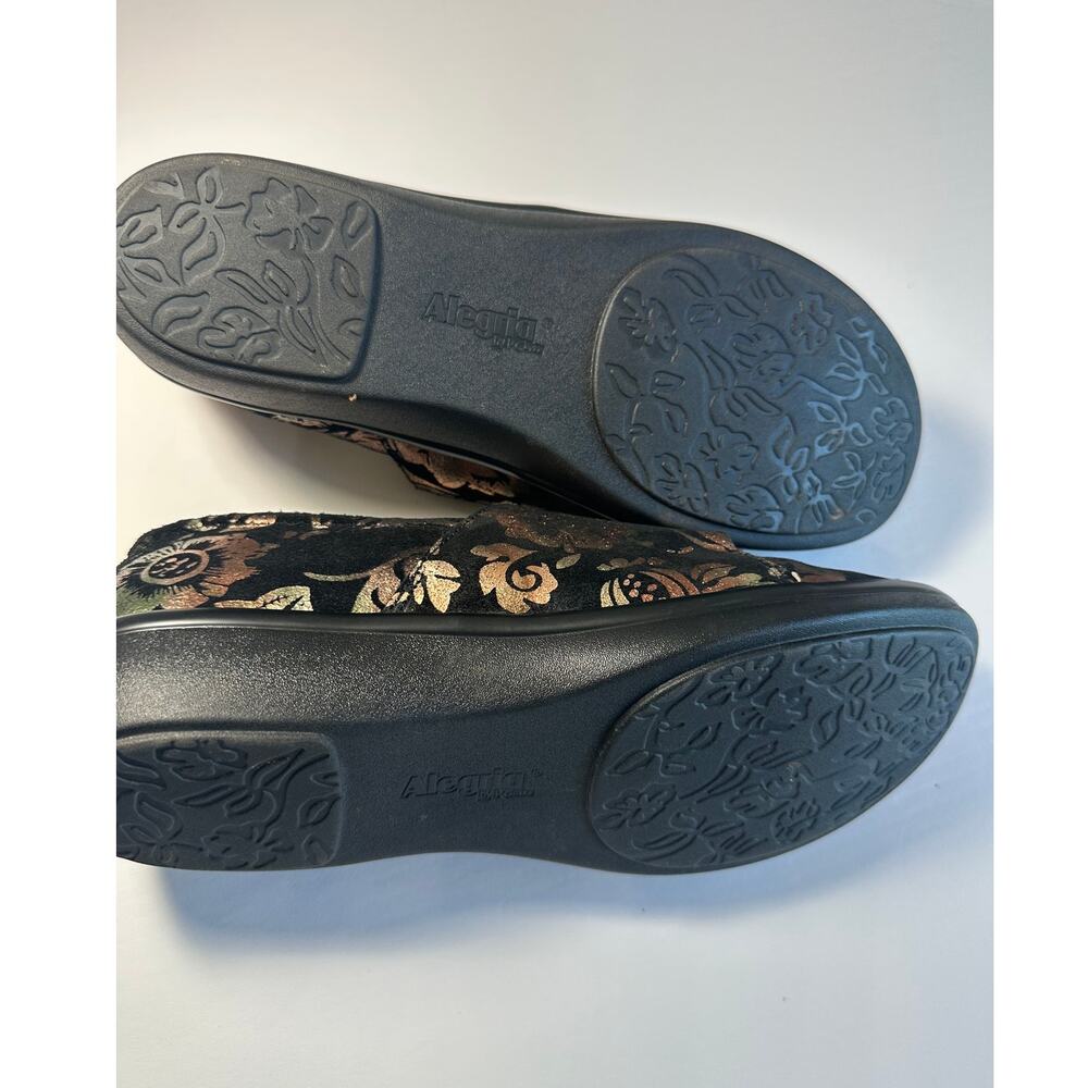 Alegria Lauryn LAU-557 Women’s US 12 EU 43 Floral Metallic Leather Comfort Shoes - Picture 6 of 11